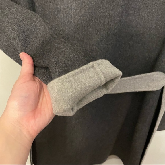 JOSEPH gray belted coat cashmere wool blend sz40 - Picture 10 of 10